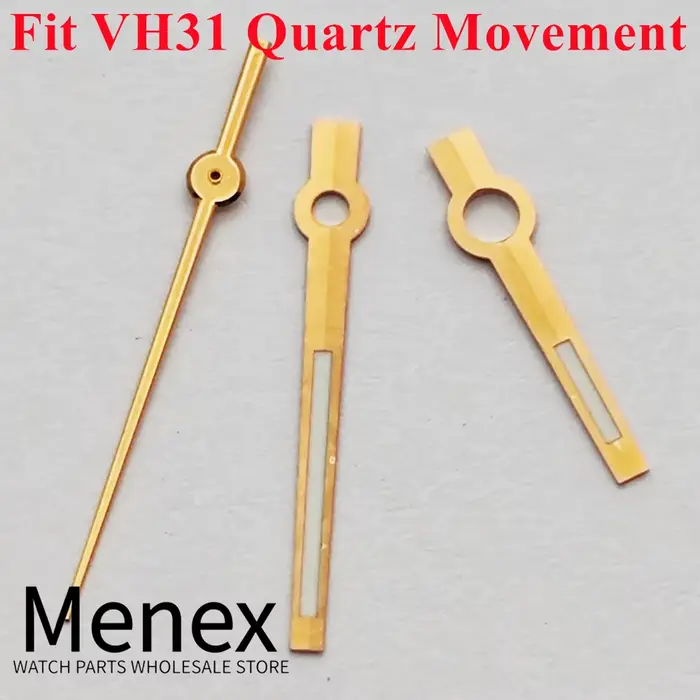 Aiguilles de montre lumineuses vertes Menex