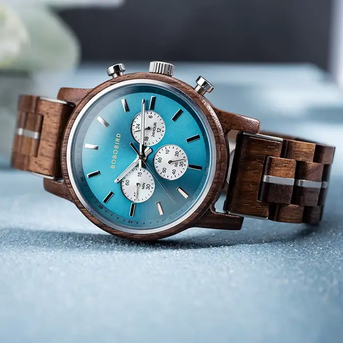 BOBO BIRD-Montre-bracelet en bois pour hommes