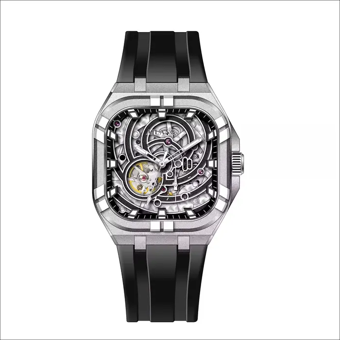 Montre Daniel Gorman AL8860 édition limitée avec mouvement automatique à tourbillon squelette pour homme et femme occasions spéciales