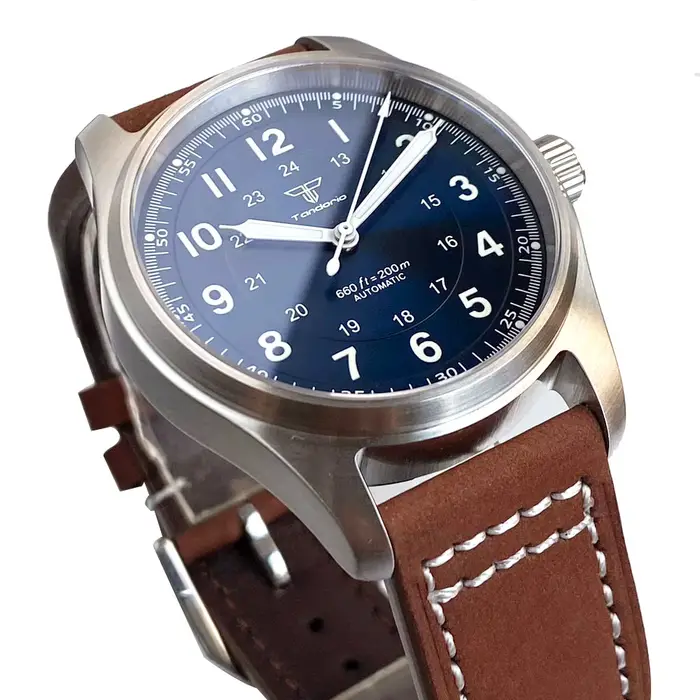 Tandorio Business 39mm pilote rétro montre mécanique automatique pour Miyota 8215/PT5000 200m étanche saphir cristal verre Lume