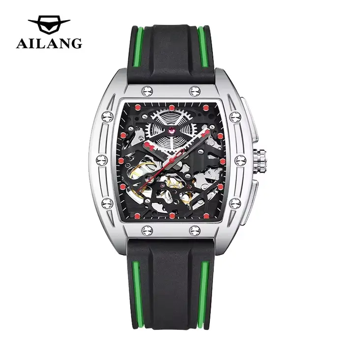 Montre mécanique automatique squelette sportive avec boucle ardillon et résistance à l'eau pour homme et femme occasions spéciales