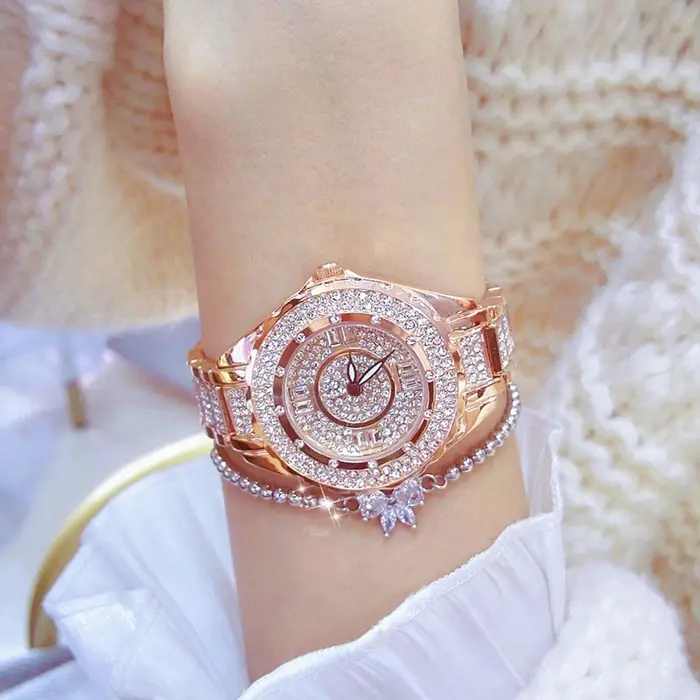 Ensemble de montres en diamant cristal pour femme
