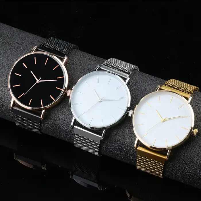 Hommes mode Ultra mince montres simples