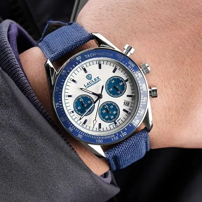LAULEX – montre à quartz de luxe en acier inoxydable