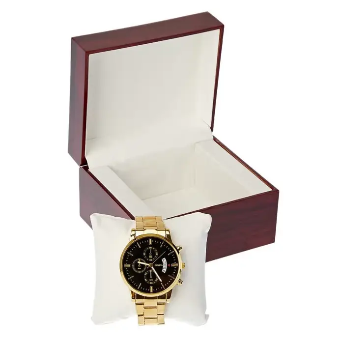 Boîte à montre simple en bois de luxe pour voyage, rangement haut de gamme pour bijoux avec coussin, étui cadeau pour montre-bracelet et bracelet pour homme