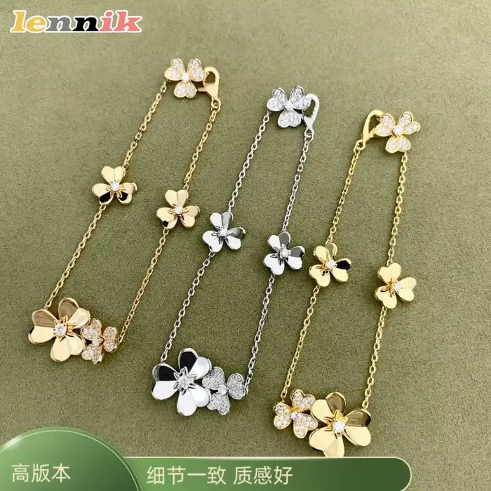 Bracelet trèfle à cinq fleurs pour femmes