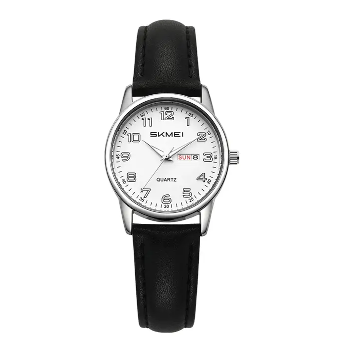 Montre à Quartz Luxe Skmei pour Hommes Femmes Élégante Bracelet Cuir Occasions Spéciales Casual Étanche