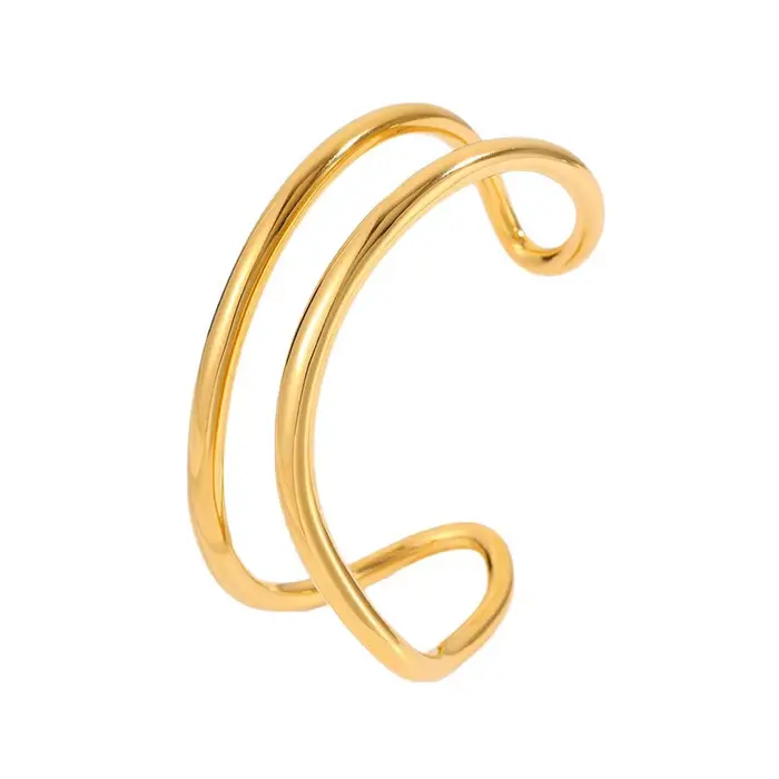 Bracelet en acier inoxydable - bague simple et élégante