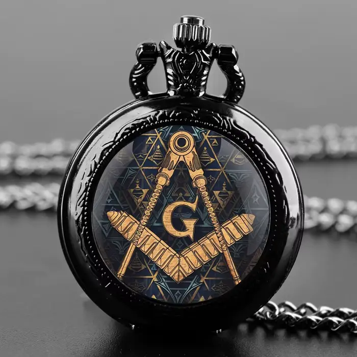 Montre de poche Freemason vintage à quartz pour homme femme enfant occasion spéciale design antique style unique cadeau idéal