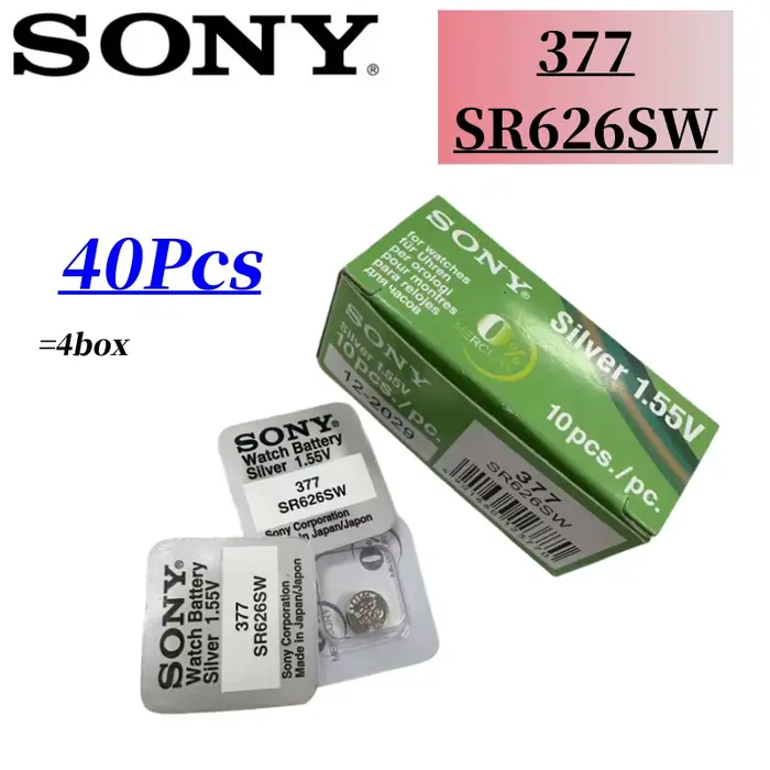 10-50 pièces Piles alcalines originales SONY 377 SR626SW LR626 AG4 1.55V LR66 377 377A pour montres