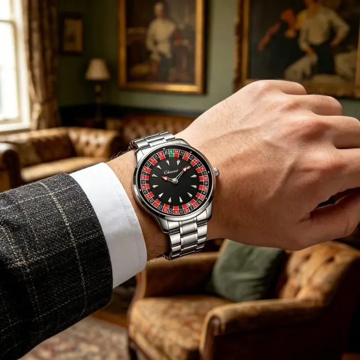 Montre à quartz pour homme de la marque haut de gamme CHENXI 360 °