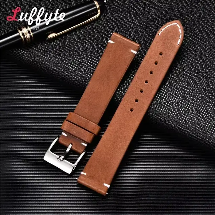 Bracelet de montre vintage en cuir de vache réglable pour montres traditionnelles avec dégagement rapide pour homme et femme occasions spéciales