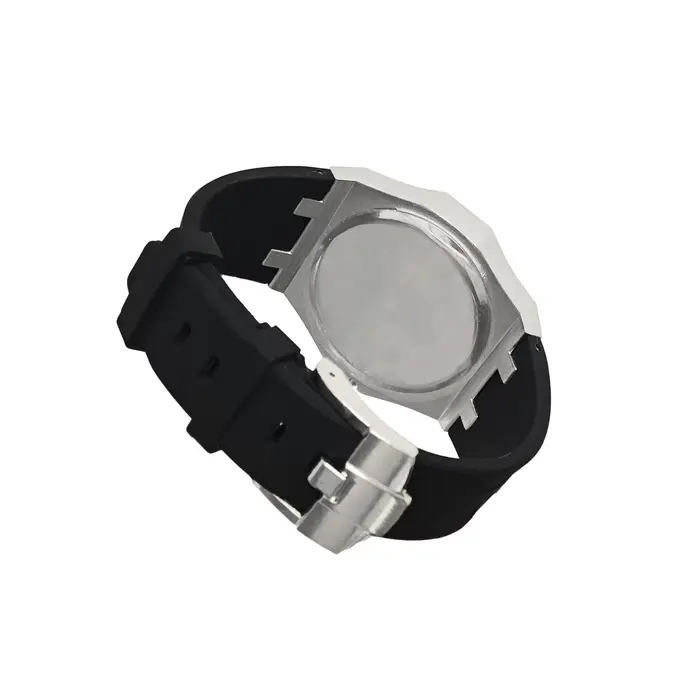 Montre en quartz personnalisée octogonale noire gravure personnalisée pour hommes résistante à l'eau cadeau festif occasions spéciales