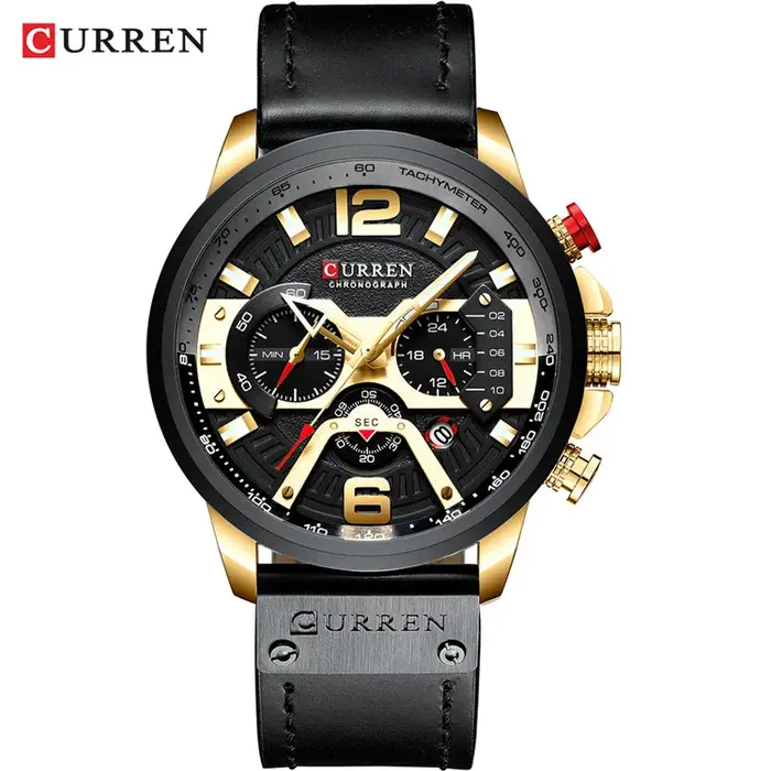 CURREN montres de Sport décontractées pour hommes bleu Top marque de luxe militaire en cuir montre-bracelet homme