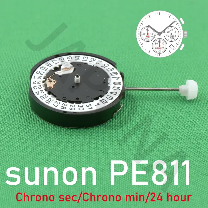 Sunon-Montre à mouvement à quartz PE811