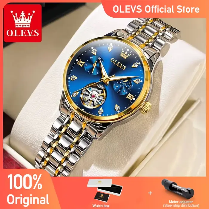OLEVS montres pour femmes de luxe Tourbillon Style Original automatique montre mécanique pour femme étanche lumineux