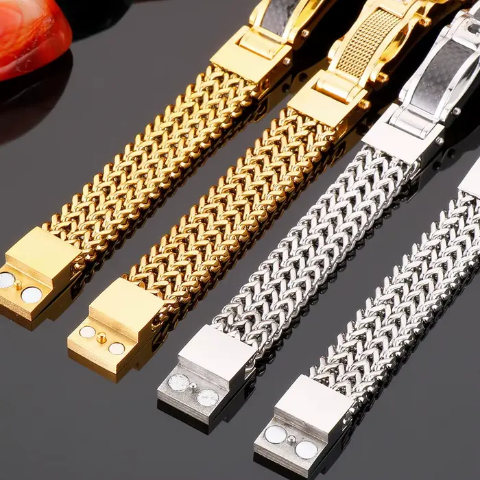 JOMen-Bracelet de Luxe en Acier Inoxydable avec Fermoir Magnétique pour Homme