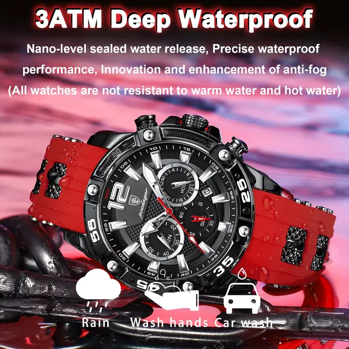 POEDAGAR Original mode hommes montres étanche lumineux chronographe Date sport homme montre-bracelet de haute qualité