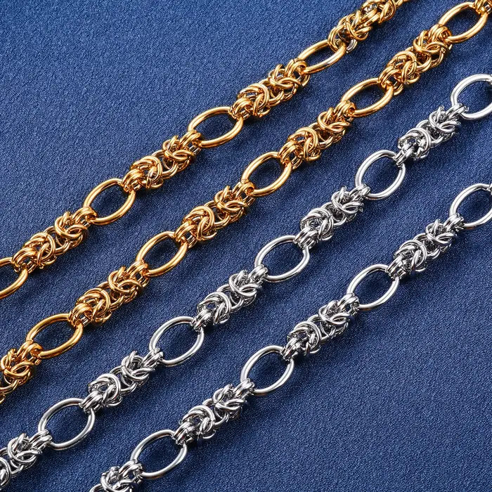 Bracelet à nœud Punk en acier inoxydable de 10mm