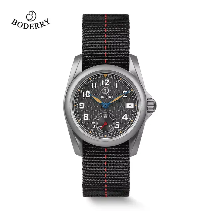 Boderry Field Watch VOYAGER Automatic S72 – Montre-bracelet pour homme avec réserve de marche de 72 