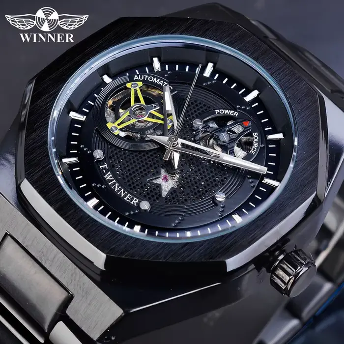 Montre mécanique de luxe pour homme - Montre automatique de style européen et américain pour homme -