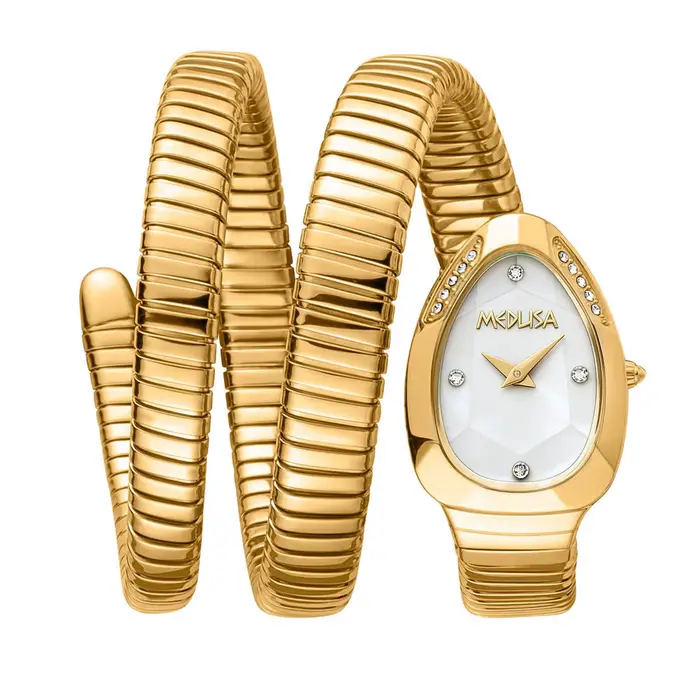 Montre MEDUSA 2026 : Nouveau bracelet en acier inoxydable 316L de haute qualité, montre-bracelet serpent élégante