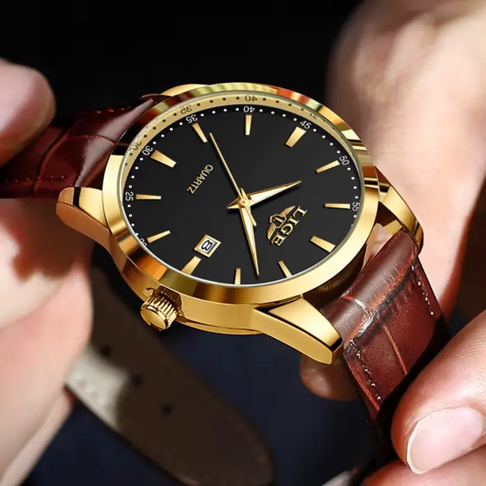 Montre LIGE luxe militaire homme quartz robuste étanche pour homme avec cuir bracelet robuste occasions spéciales