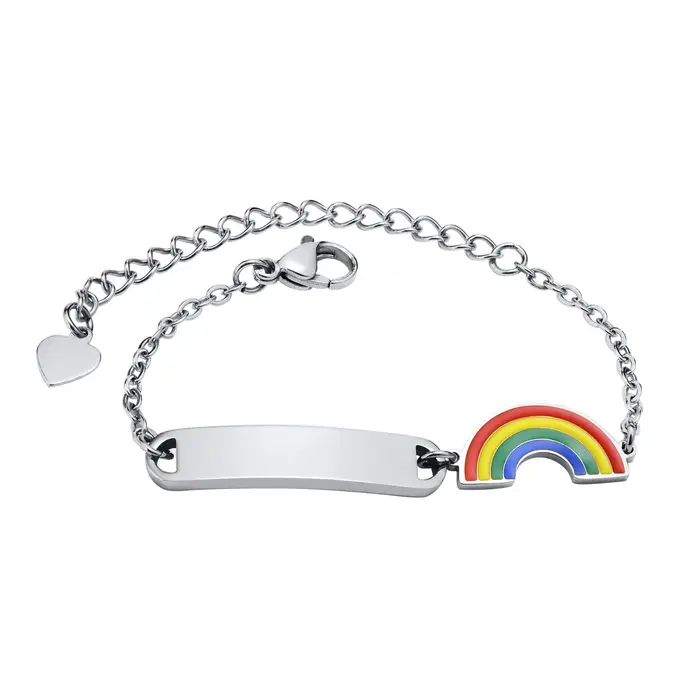 Bracelet avec nom gravé gratuit pour petite fille et garçon
