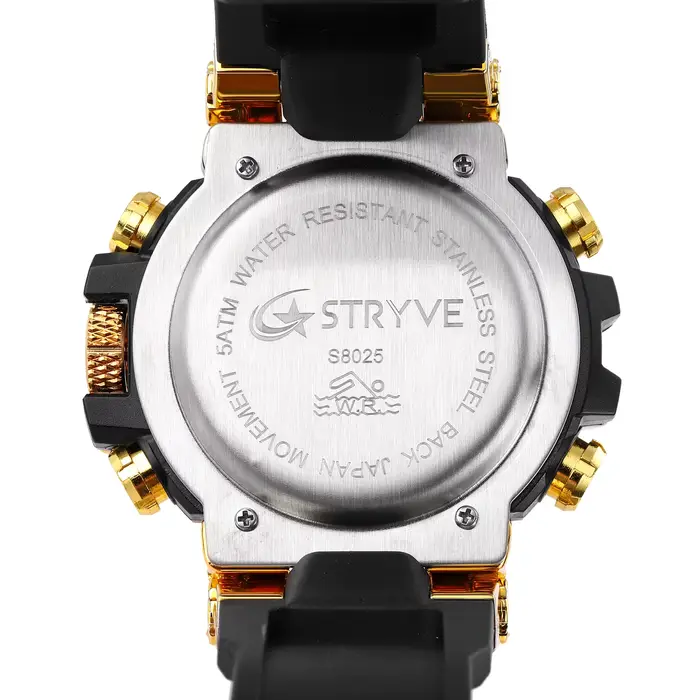 Montre STRYVE S8025 Sport Chronographique Quartz avec Calendrier Complet et Fonctionnalités Multiples Occasions Spéciales Homme