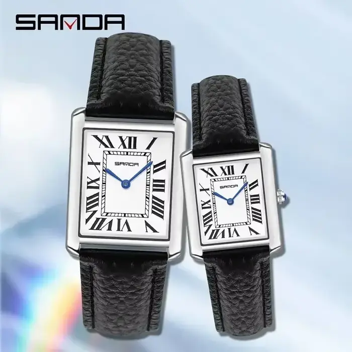 Montres à quartz de luxe SANDA 9031/1108 pour couple