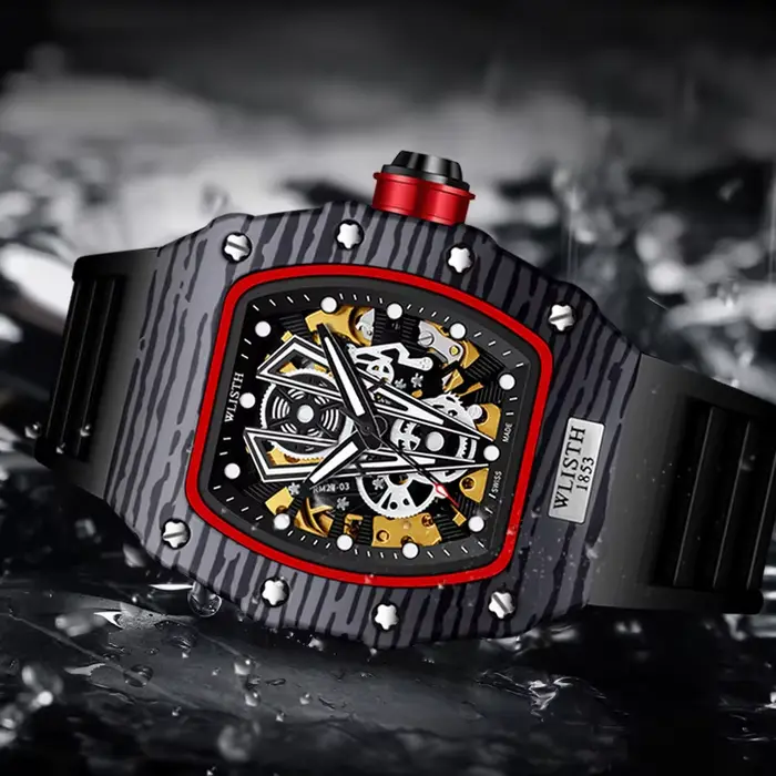 Montre automatique montres mécaniques pour Homme Type baril