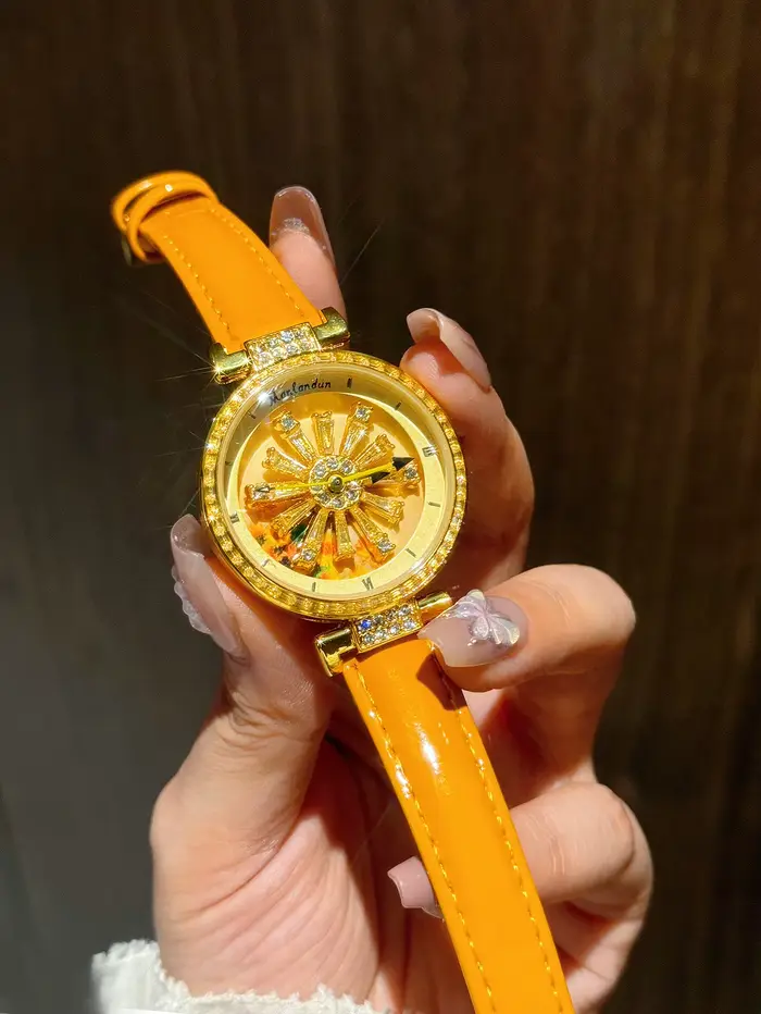 1 pièce de montre pour femme de luxe à la mode et accrocheuse incrustée de strass
