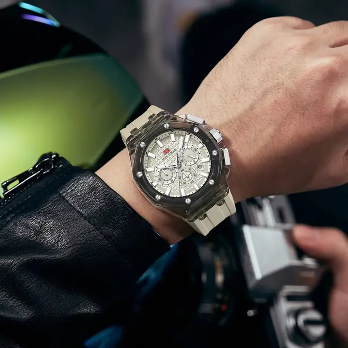 Montre Daniel Gorman quartz homme style mode et décontracté résistante à l'eau avec fuseau horaire multiple pour diverses occasions