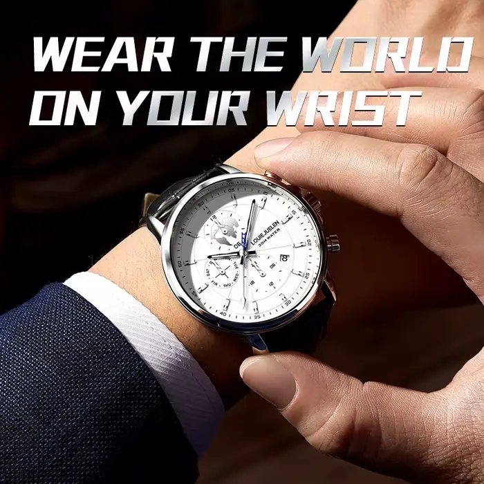 Montre mécanique automatique à remontage automatique pour homme