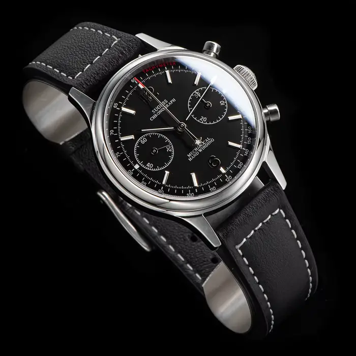 Montre homme Sugess Movment ST1901 édition limitée 1963 chronographe acier inoxydable cuir bracelet 38mm occassions spéciales robuste élégante