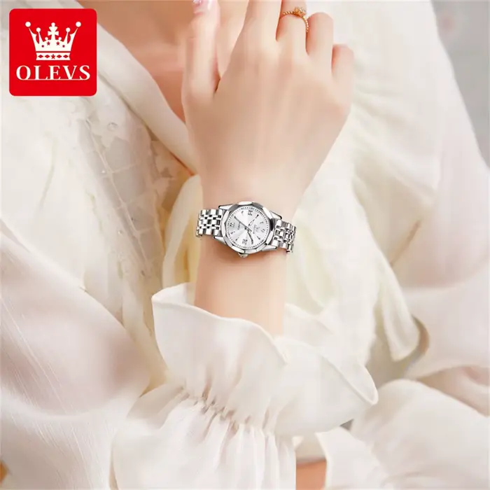 OLEVS 9998 femmes montre de luxe Original Quartz marque de mode étanche lumineux montre-bracelet calendrier fenêtre