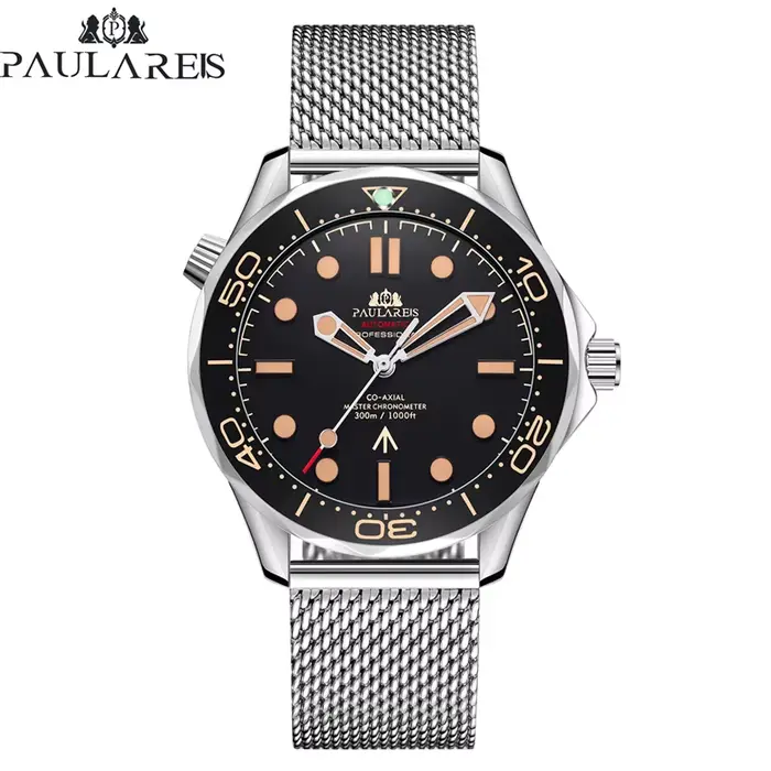 Montre d'affaires classique pour hommes montres mécaniques automatiques haut de gamme de luxe en acier inoxydable