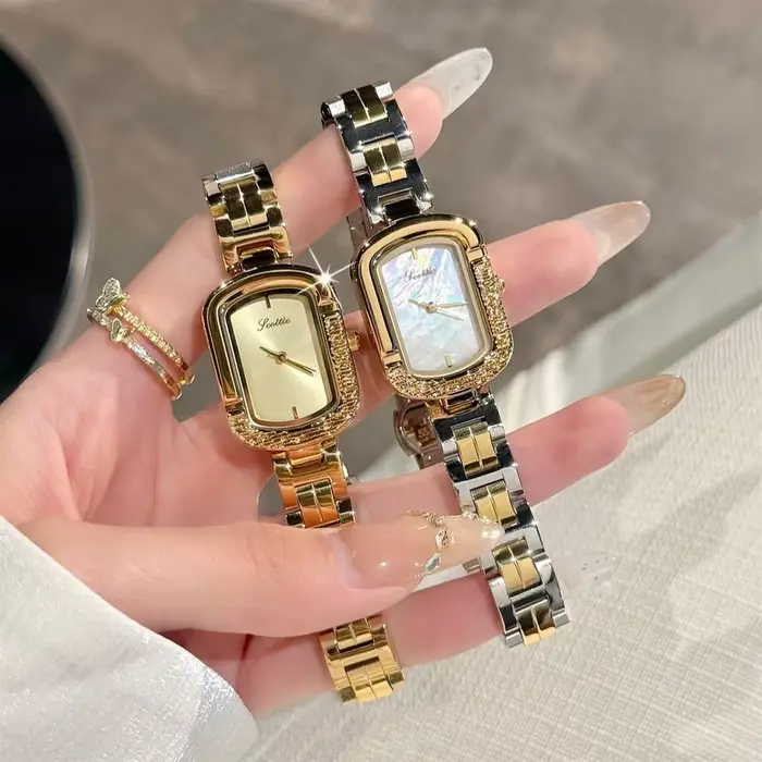 Montre carrée haut de gamme pour femmes