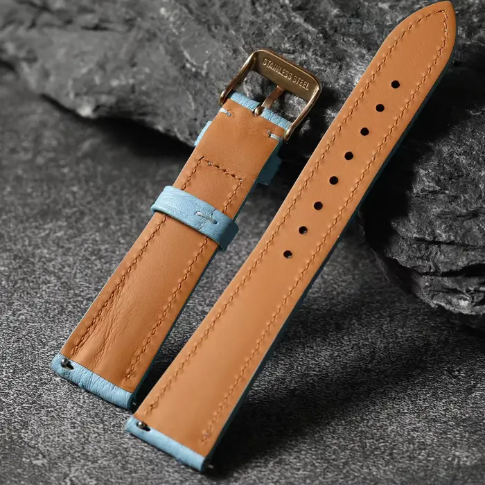 Bracelet en cuir d'autruche sud-africain fait à la main