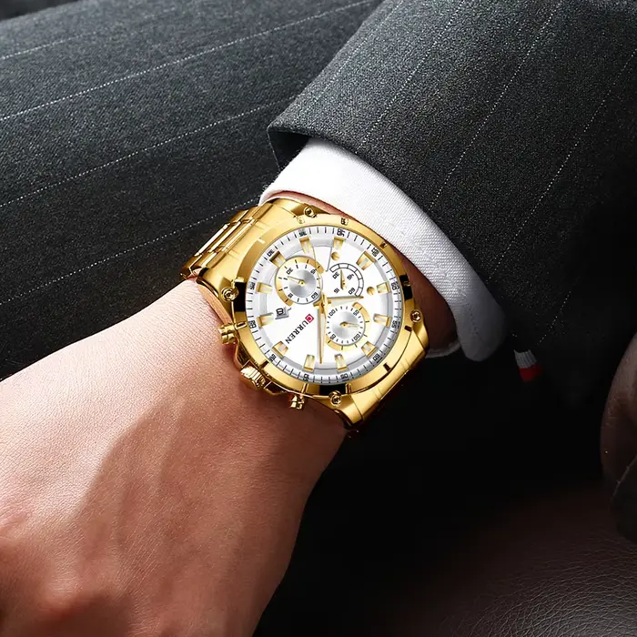 Montres pour hommes, marque de luxe haut de gamme CURREN
