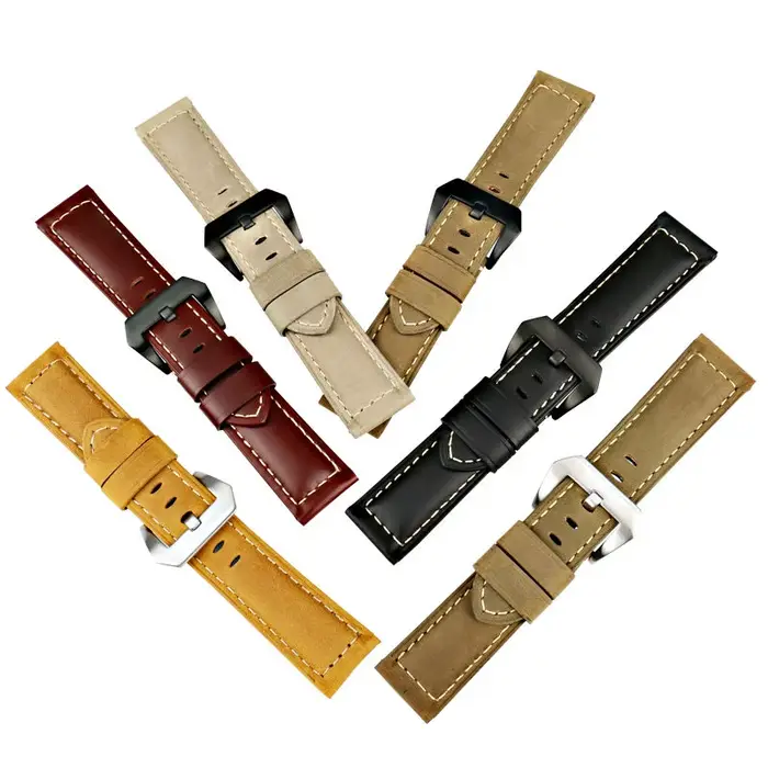 Bracelet de montre vintage MAIKES en cuir véritable pour montres traditionnelles styles classiques occasions spéciales