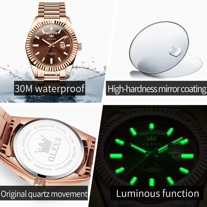 OLEVS montre pour hommes Top marque montre-bracelet de luxe