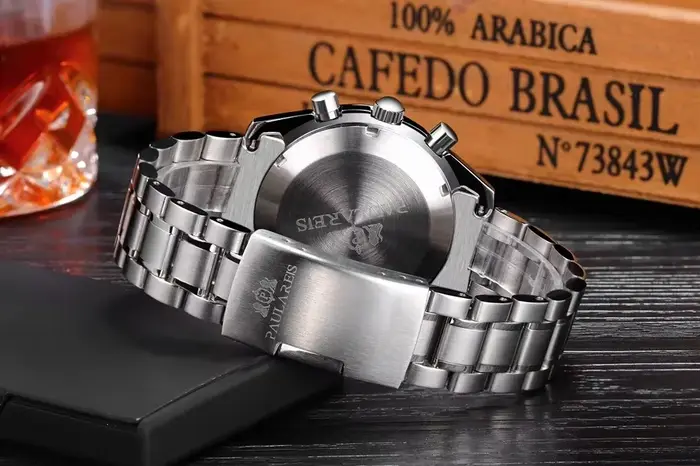 Montres automatiques pour hommes mécanique auto vent lumineux en acier inoxydable marron cuir vitesse Reloj Hombre Baratos luxe décontracté