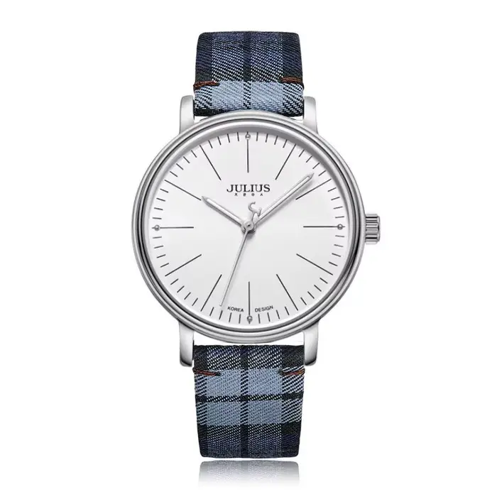 Julius – montre en cuir unisexe pour femmes, belle mode britannique à carreaux, Style robe, Bracelet
