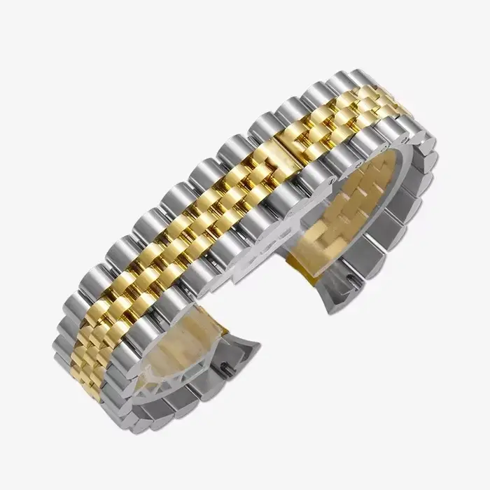 Bracelet de montre en acier inoxydable pour homme et femme couleur beige blanc noir bleu rose noir blanc gris de charbon styles traditionnels robustes pour activités sportives et soirées chic