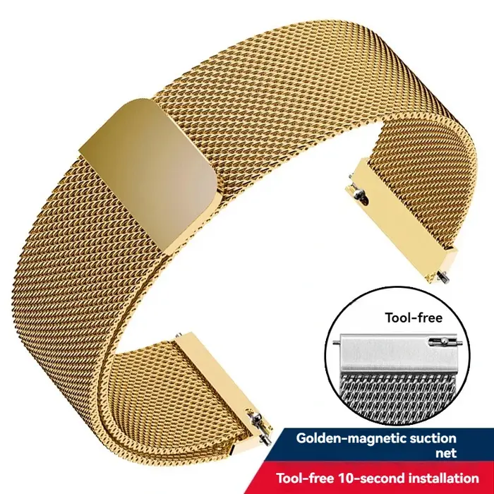 Bracelet de montre magnétique en maille milanaise pour hommes et femmes