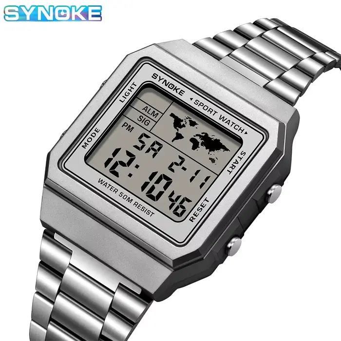 Montres de sport DNono en acier inoxydable pour hommes