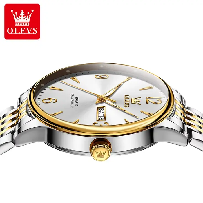 OLEVS 2928 montres pour hommes originales mode Simple Auto Date cadran numérique élégant homme montre-bracelet marque