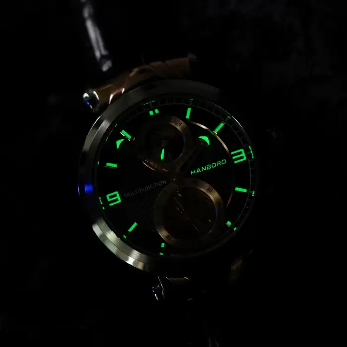Montre mécanique HANBORO Extraordinary Master Series pour homme avec affichage squelette et résistance à l'eau pour différentes occasions