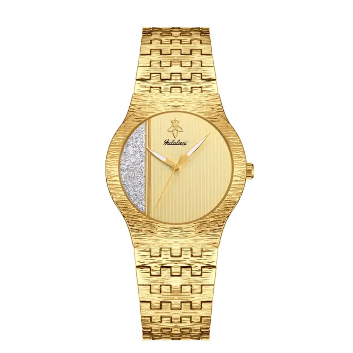 Montre à quartz de luxe pour femme YaLaLuSi avec strass, aiguilles lumineuses, design unique, boîte 